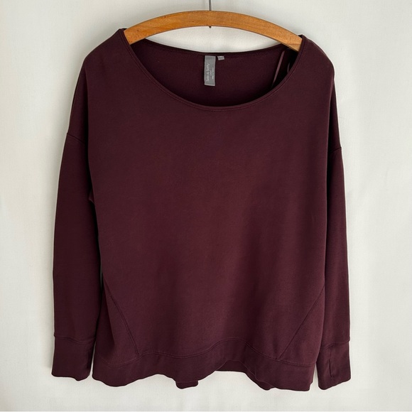 Sweaty Betty ~Simhasana Sweatshirt in Black Cherry size Medium - Picture 3 of 14